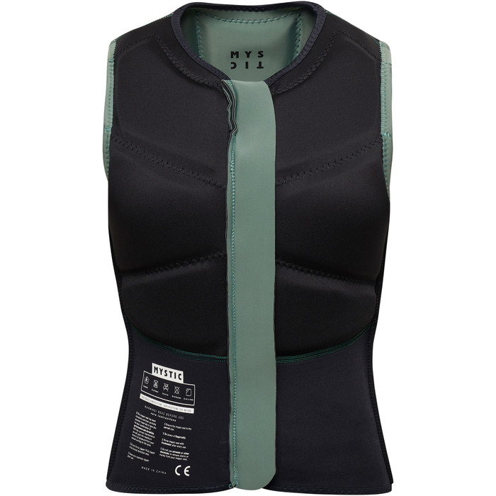 2024 Mystic Womens Star Front Zip Impact Vest 35005.230232 - Dark Olive